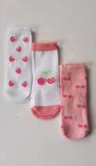 Meyve Desenli Bilek Çorap