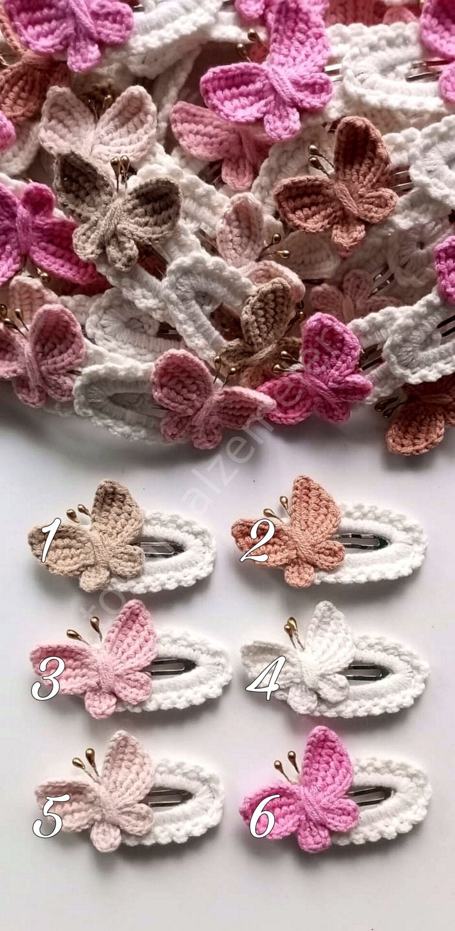 Örgü Çıtçıt kelebek tokalar