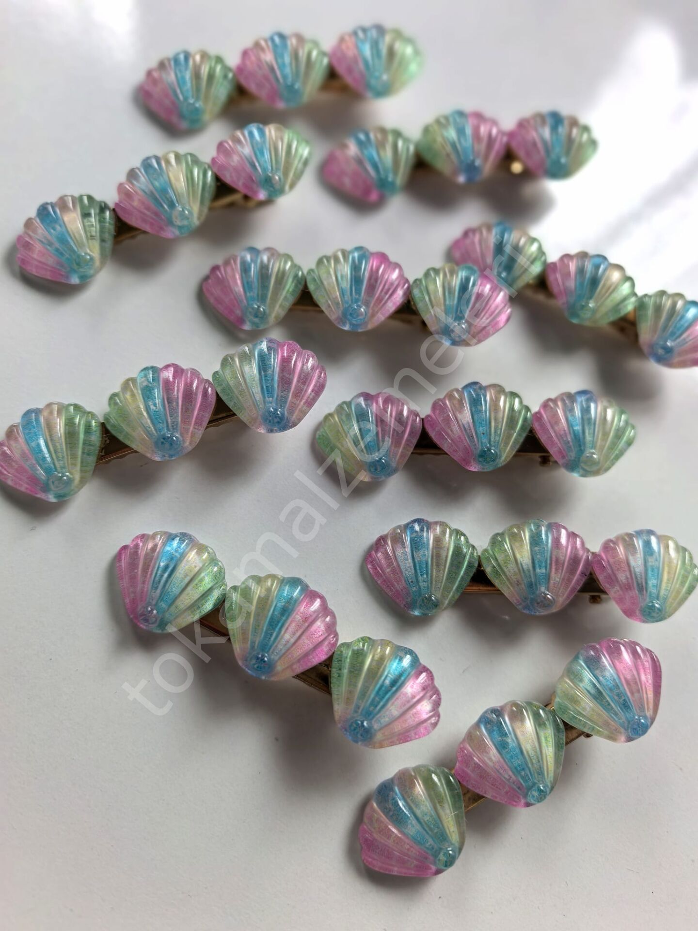 Deniz kabuğu pens tokalar