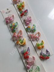 Kristal görünümlü objeli lastik tokalar