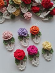 örgü çıtçıt gül