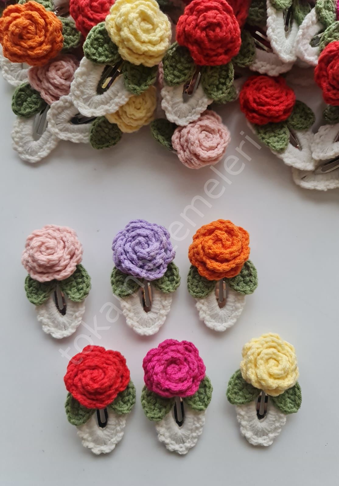 örgü çıtçıt gül