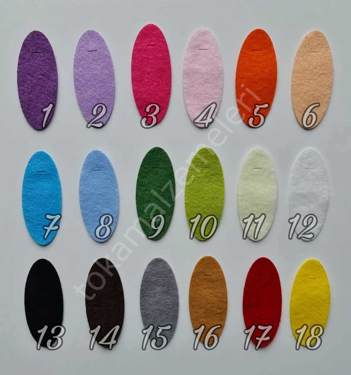 Hazır Kesilmiş Oval yumuşak Keçeler 5cm için