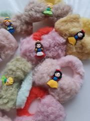 kürklü disney prensesleri lastik toka 10lu