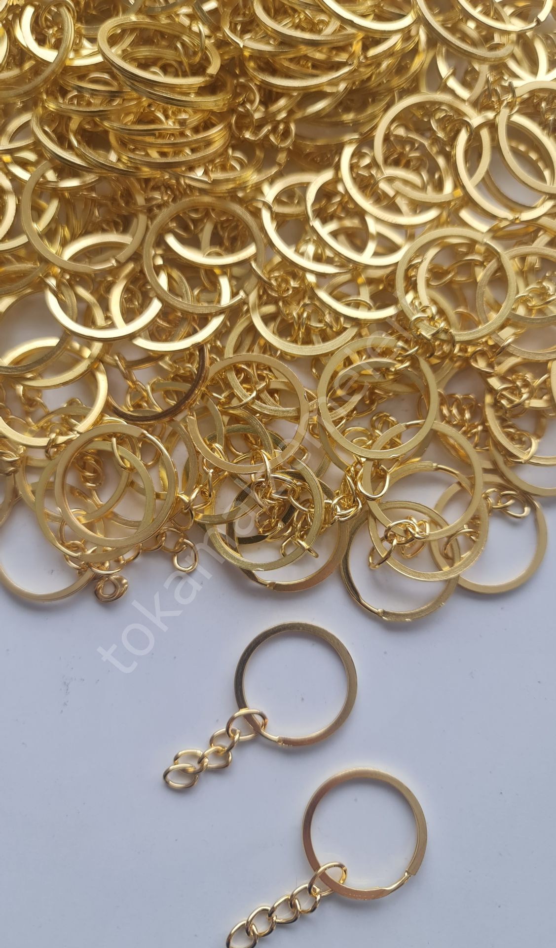 Ezme altın zincirli anahtarlık 25li