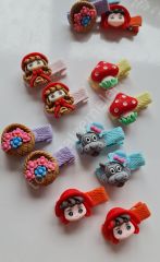 Kırmızı başlıklı kız toka seti