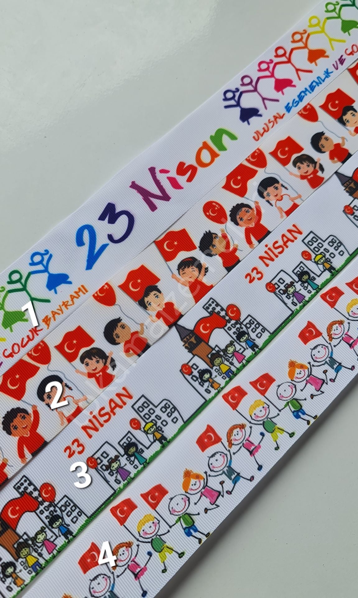23 nisan konseptli grogren kurdeleler 4cm
