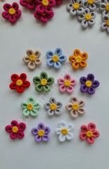 Örgü Renkli papatyalar