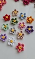 Örgü Renkli papatyalar