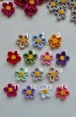 Örgü Renkli papatyalar