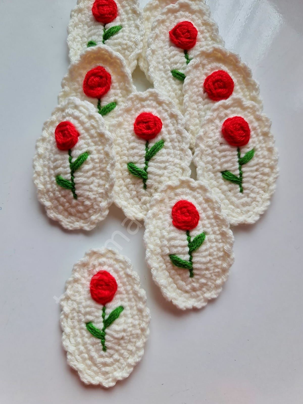 İşleme Gül örgü