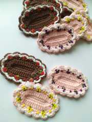 Mini Çiçekli oval örgü