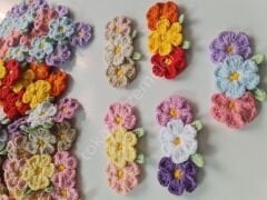 3lü Örgü papatyalar