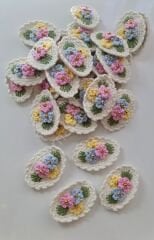 Örgü Çiçekli ovaller