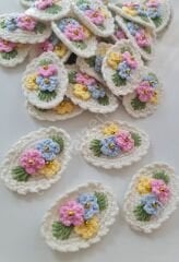 Örgü Çiçekli ovaller