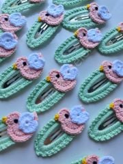 Çıtçıt Tokalı Örgü Kuşlar