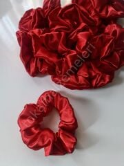 Kırmızı Saten Lastik Toka (10lu)