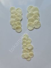 Daire Yumuşak Keçeler (50li) Beyaz ve Ekru