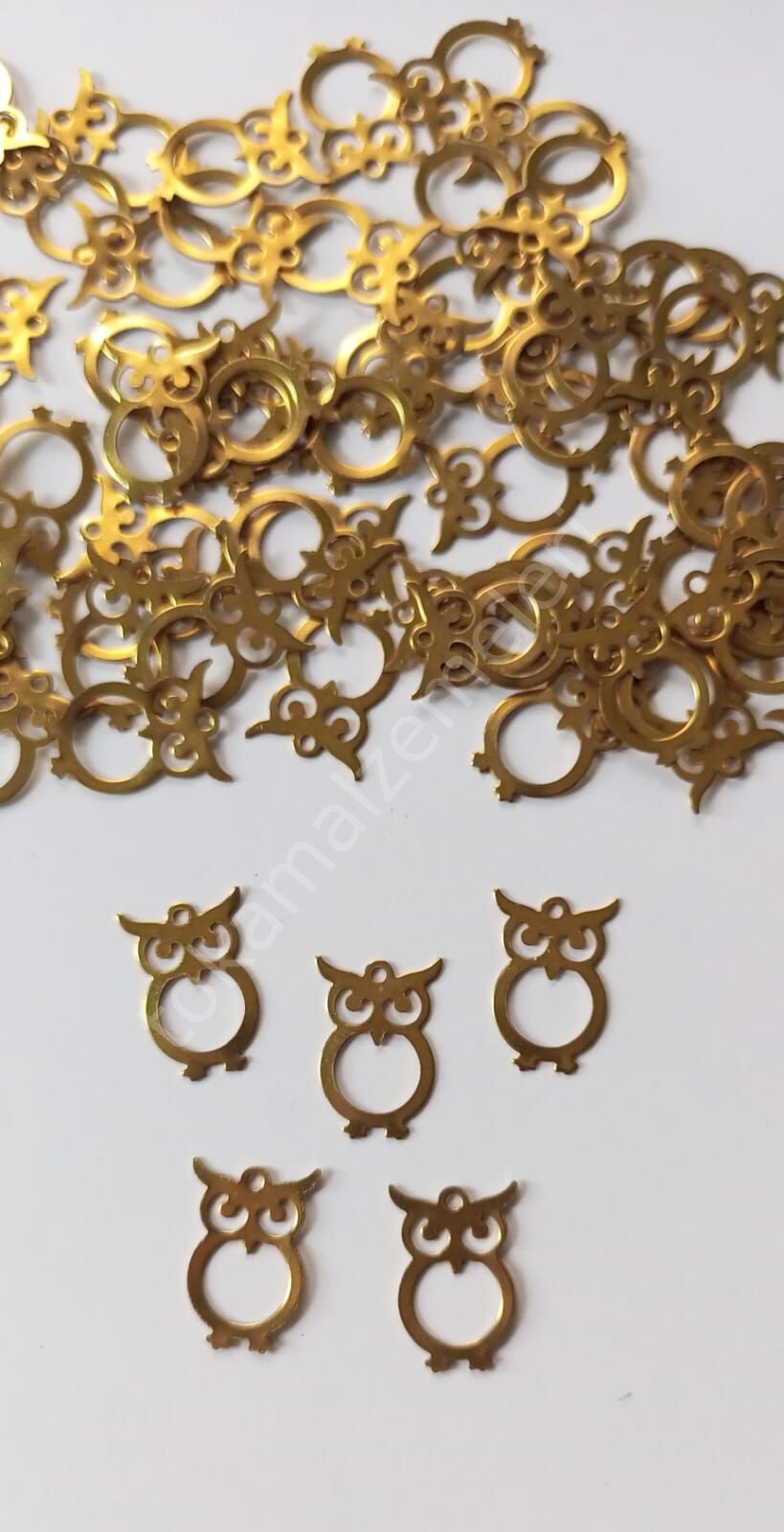 Delikli Baykuş Pul Altın 25li