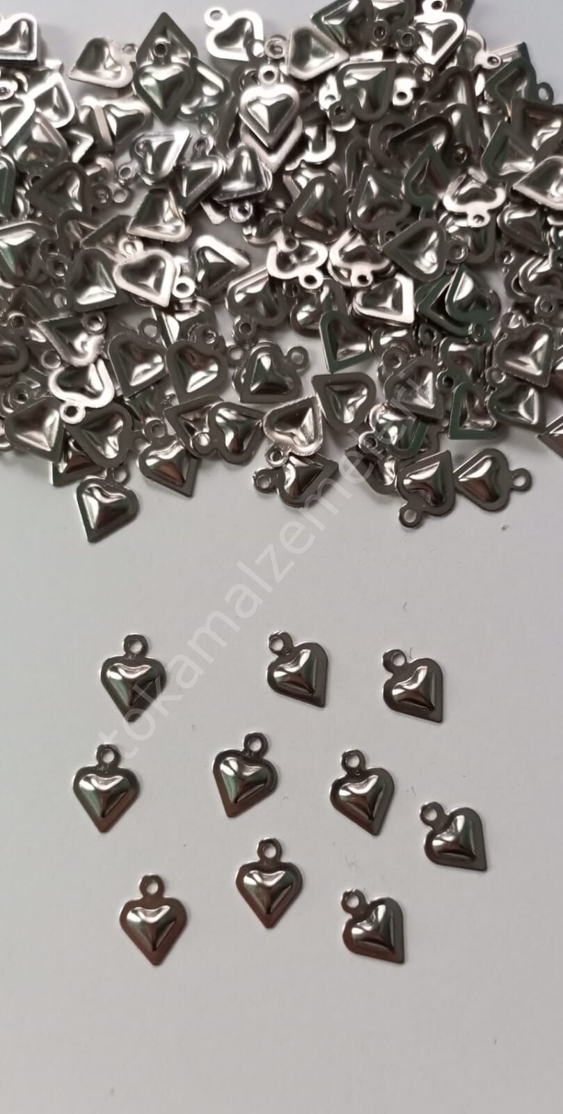 Delikli Kalp Pul Gümüş 25li